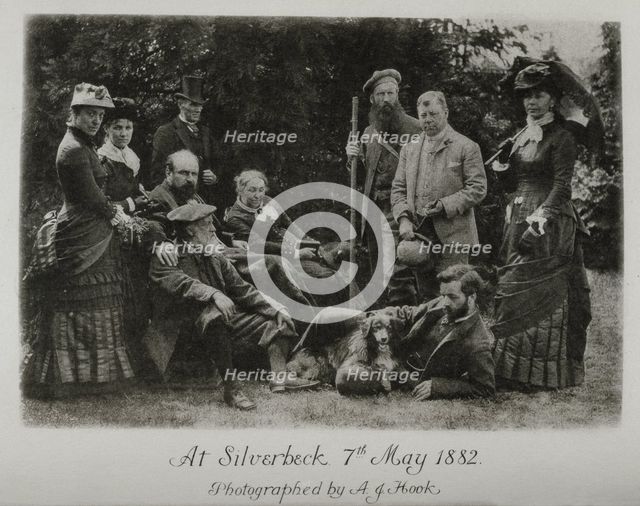 James Clarke Hook RA and his family at Silverbeck, 7 May 1882. Creator: Allan James Hook.