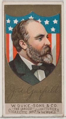 James A. Garfield, from the series Great Americans (N76) for Duke brand cigarettes, 1888., 1888. Creator: Unknown