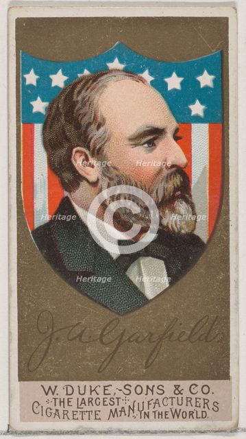 James A. Garfield, from the series Great Americans (N76) for Duke brand cigarettes, 1888., 1888. Creator: Unknown.