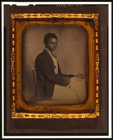 James B. Yates, three-quarter length portrait, three-quarters view..., between 1856 and 1858. Creator: Augustus Washington