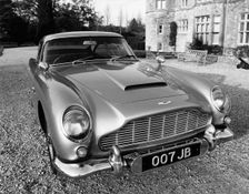 James Bond's Aston Martin DB5, used in the film Goldfinger, (c1964?)