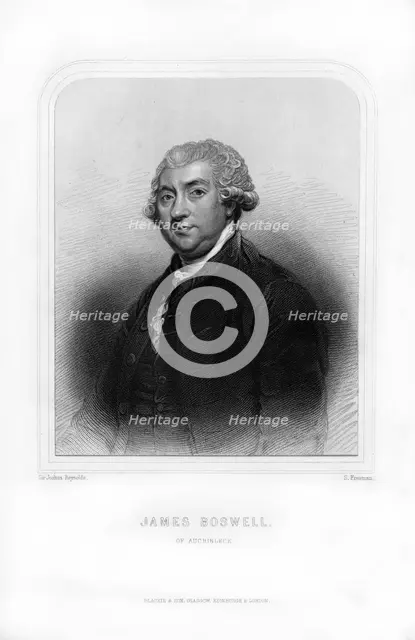 James Boswell, 9th Laird of Auchinleck, Scottish lawyer, diarist, and author, (1870).Artist: S Freeman