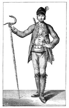 James Boswell, esq in the dress of an armed Corsican Chief, 1769.'Artist: James Wale