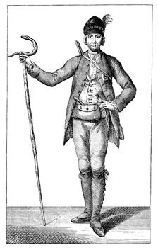James Boswell, esq in the dress of an armed Corsican Chief, 1769.'Artist: James Wale