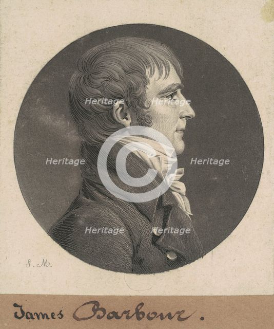 James Barbour, 1808. Creator: Charles Balthazar Julien Févret de Saint-Mémin.