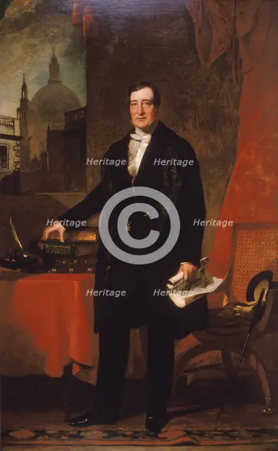 'James Bentley, Treasurer of St. Bartholomew's Hospital', 1848. Artist: John Preston Knight