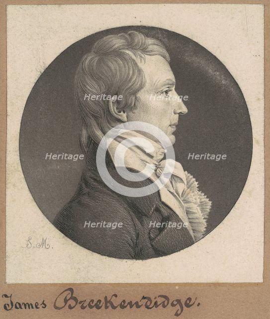 James Breckinridge, 1808. Creator: Charles Balthazar Julien Févret de Saint-Mémin.