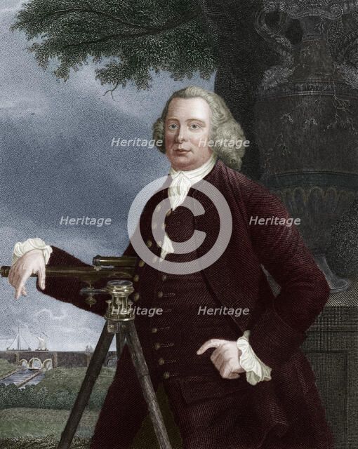 James Brindley, 18th century English civil engineer and canal builder, (1836).  Artist: JT Wedgwood.