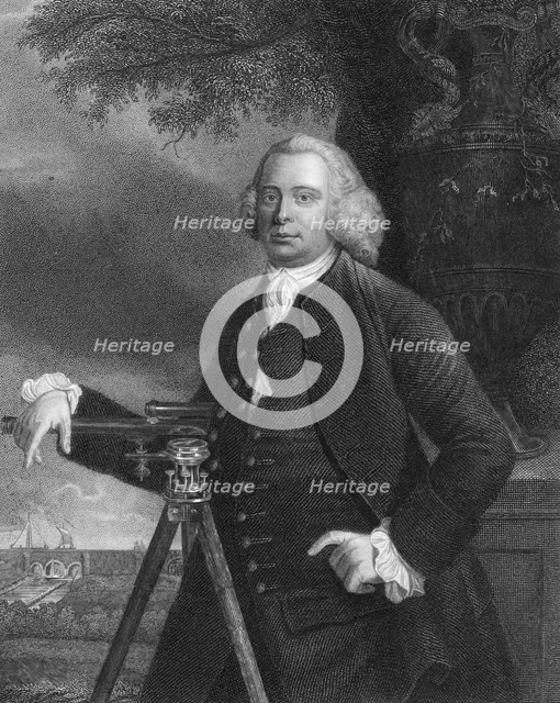 James Brindley, English civil engineer and canal builder, c1770 (1835). Creator: Unknown.