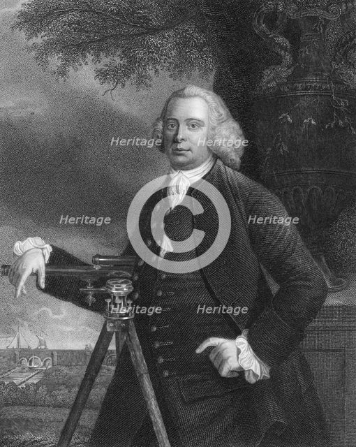 James Brindley, English civil engineer and canal builder, c1770 (1835). Creator: Unknown.