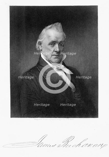 James Buchanan, 15th President of the United States of America, 19th century. Creator: Henry Bryan Hall I.