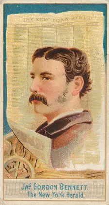 James Gordon Bennett, The New York Herald, from the American Editors series (N1) for Allen..., 1887. Creator: Allen & Ginter