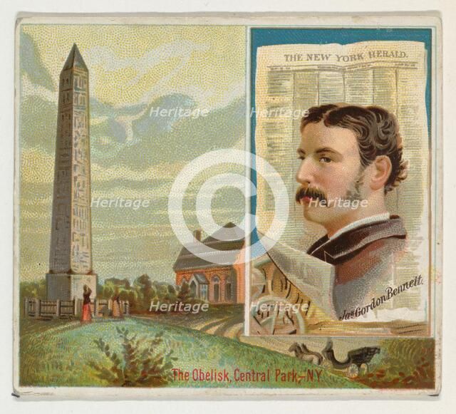 James Gordon Bennett, The New York Herald, from the American Editors series (N35) for Alle..., 1887. Creator: Allen & Ginter.