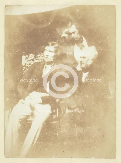 James Gordon, William Hanna D.D. and 'Mr. Cowan', 1843/47. Creators: David Octavius Hill, Robert Adamson, Hill & Adamson.