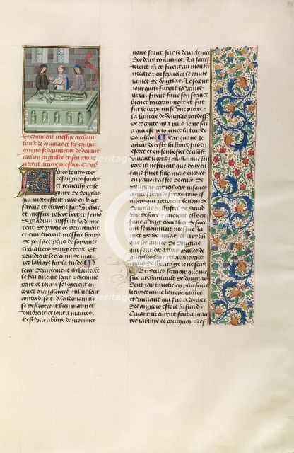 James Douglas Buried in Melrose Abbey, c1388; Chroniques (Book Three), about 1480-1483. Creator: Unknown.
