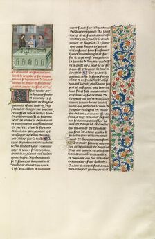 James Douglas Buried in Melrose Abbey, c1388; Chroniques (Book Three), about 1480-1483. Creator: Unknown