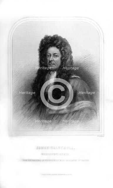 James Dalrymple, 1st Viscount of Stair, Scottish lawyer and statesman, (1870).Artist: W Howison