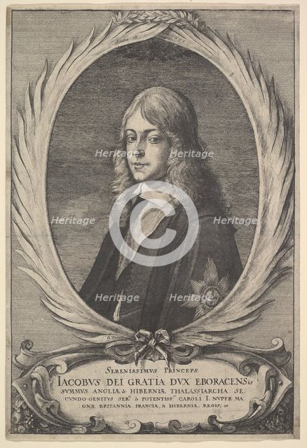 James, Duke of York, 1651. Creator: Wenceslaus Hollar.