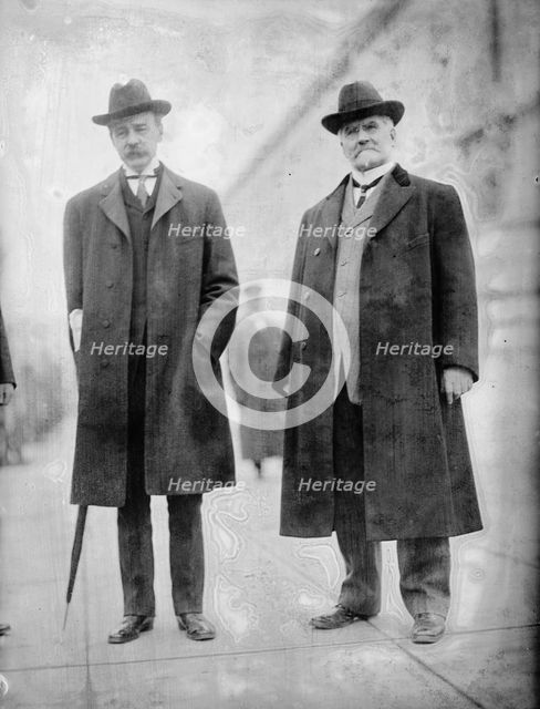James Edgar Martine, Senator From New Jersey, Right, with Rep. W.I. McCoy, 1911. Creator: Harris & Ewing.