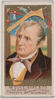 James Fenimore Cooper, from the series Great Americans (N76) for Duke brand cigarettes, 1888., 1888. Creator: Unknown