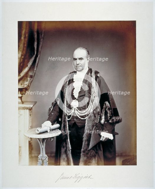 James Figgins, Sheriff of London, in shrieval costume, c1865. Artist: Maull & Co