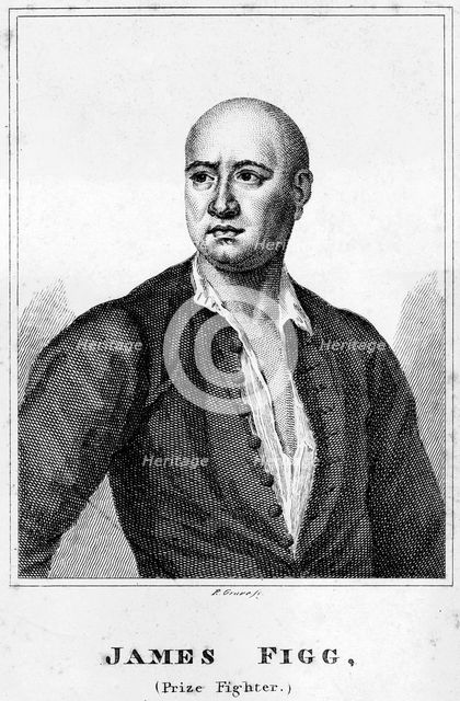 'James Figg, prize fighter', c19th century.Artist: R Graves