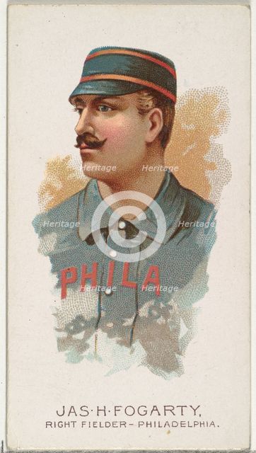 James H. Fogarty, Baseball Player, Right Fielder, Philadelphia, from World's Champions, Se..., 1888. Creator: Allen & Ginter.