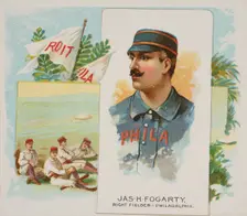 James H. Fogarty, Right Fielder, Philadelphia, from World's Champions, Second Series (N43)..., 1888. Creator: Allen & Ginter