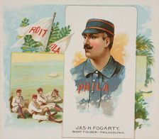 James H. Fogarty, Right Fielder, Philadelphia, from World's Champions, Second Series (N43)..., 1888. Creator: Allen & Ginter