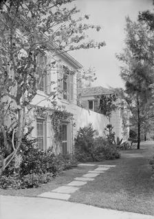 James H. McGraw, Jr., residence in Hobe Sound, Florida. West facade, sharp, 1941. Creator: Gottscho-Schleisner, Inc