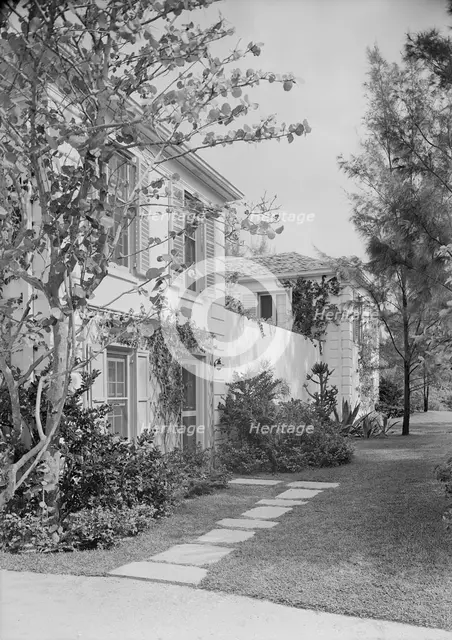 James H. McGraw, Jr., residence in Hobe Sound, Florida. West facade, sharp, 1941. Creator: Gottscho-Schleisner, Inc.