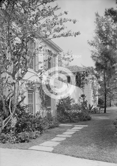 James H. McGraw, Jr., residence in Hobe Sound, Florida. West facade, sharp, 1941. Creator: Gottscho-Schleisner, Inc.