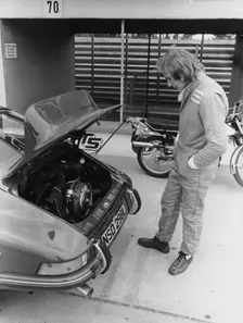 James Hunt with a Porsche, c1972-c1973