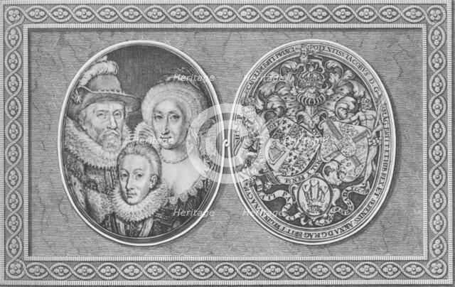 'James I Anne of Denmark and Henry, Prince of Wales', 1612, (1904). Artist: Simon de Passe.