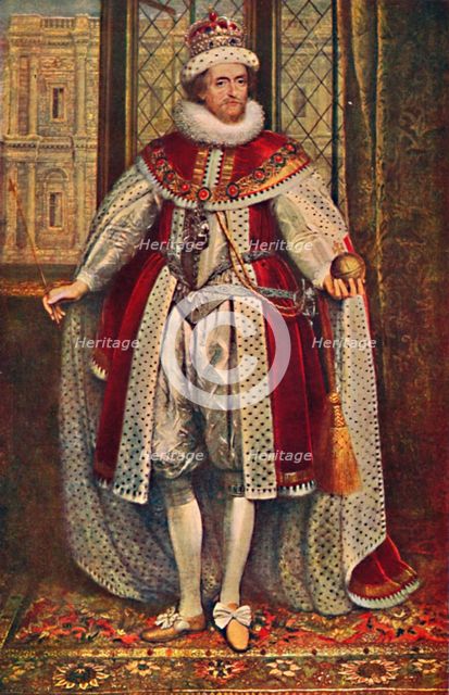 'James I. (Hampton Court Palace)', c1620, (1903). Artist: Paulus van Somer.