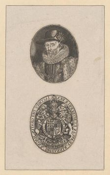 James I, King of England, ca. 1616. Creator: Simon de Passe