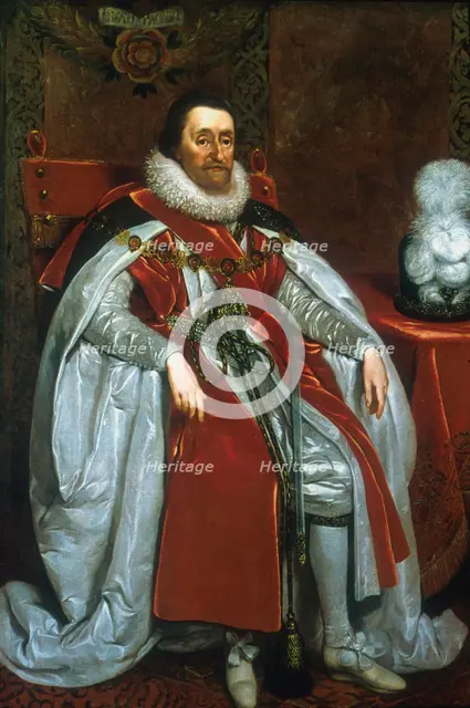 James I, King of England and Scotland, 1621. Artist: Daniel Mytens