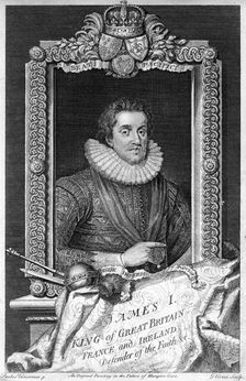 James I of England, 17th century.Artist: George Vertue