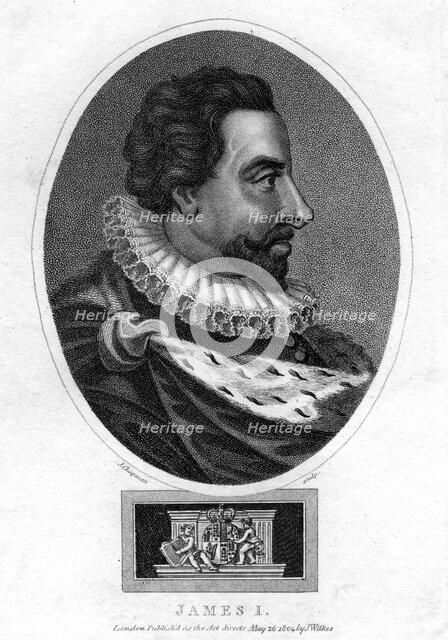 James I of England, (1804).Artist: J Chapman