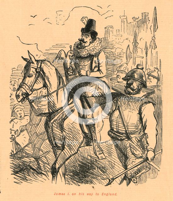 'James I on his way to England', 1897.   Creator: John Leech.