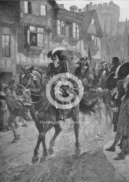 James II entering Dublin after the Battle of the Boyne, 1690 (1905). Artist: Unknown.