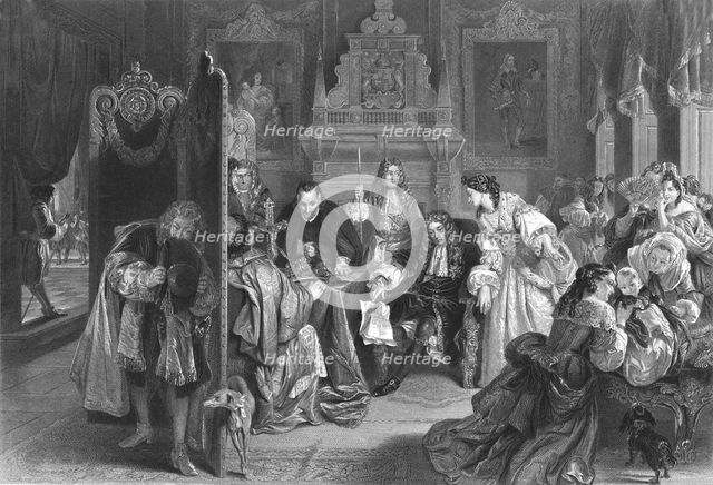 James II receiving news of the landing of the Prince of Orange, (c1890). Artist: Frederick Heath.