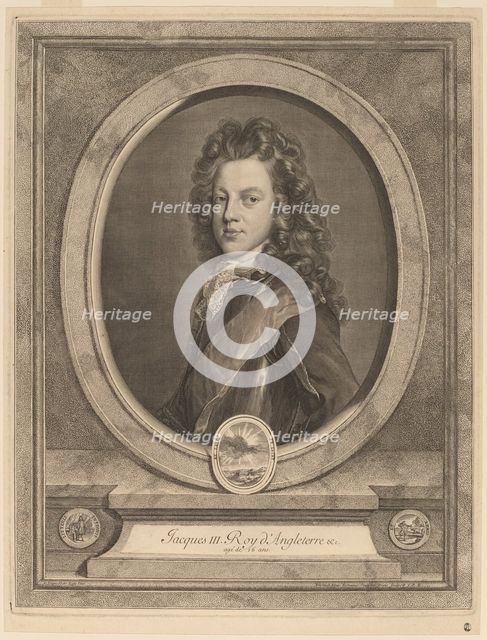 James III, Prince of Wales. Creator: Gerard Edelinck.