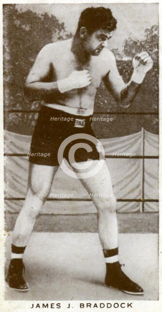 James J Braddock, Irish-American boxer, 1938. Artist: Unknown