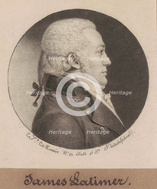 James Latimer, 1798. Creator: Charles Balthazar Julien Févret de Saint-Mémin.
