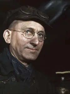 James Lynch, a roundhouse worker, C & NW RR, Proviso yard, 1942. Creator: Jack Delano