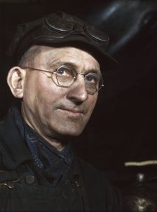James Lynch, a roundhouse worker, C & NW RR, Proviso yard, 1942. Creator: Jack Delano