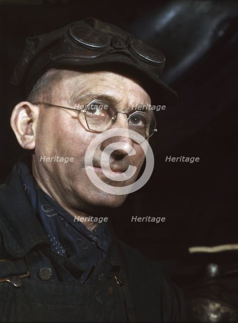 James Lynch, a roundhouse worker, C & NW RR, Proviso yard, 1942. Creator: Jack Delano.