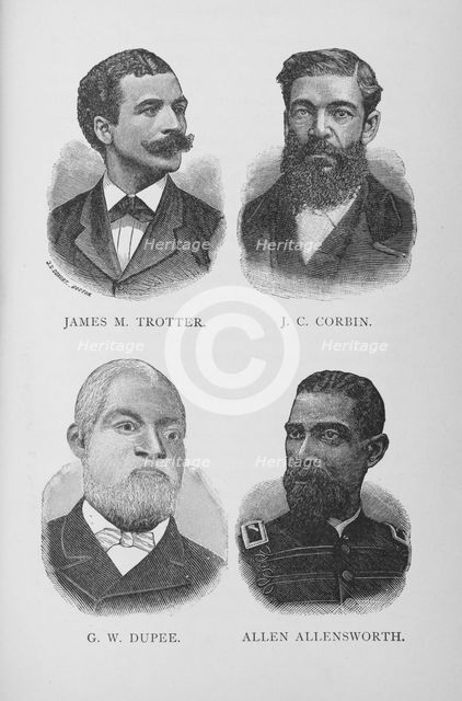 James M. Trotter, J. C. Corbin, G. W. Dupee, Allen Allensworth, 1887. Creator: Unknown.