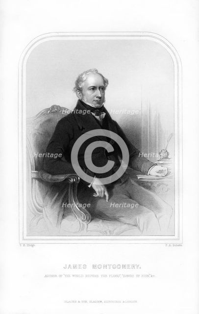 James Montgomery, Scottish editor and poet, (1870).Artist: FA Roberts